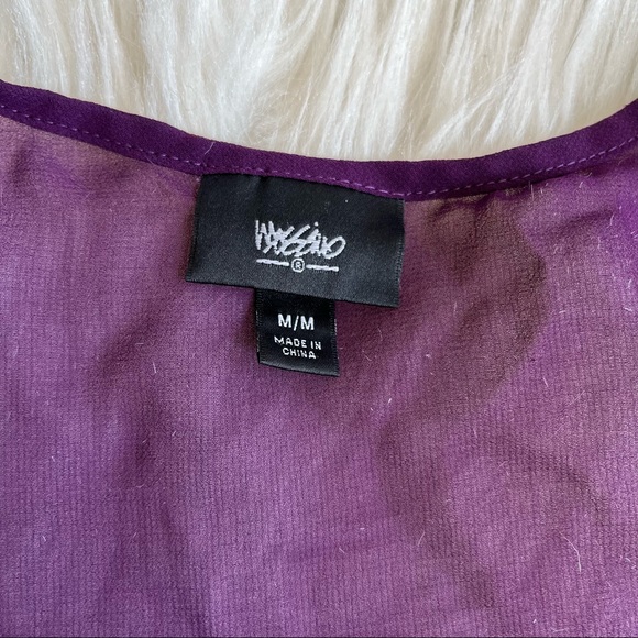 Plum color sheer top - Picture 7 of 7